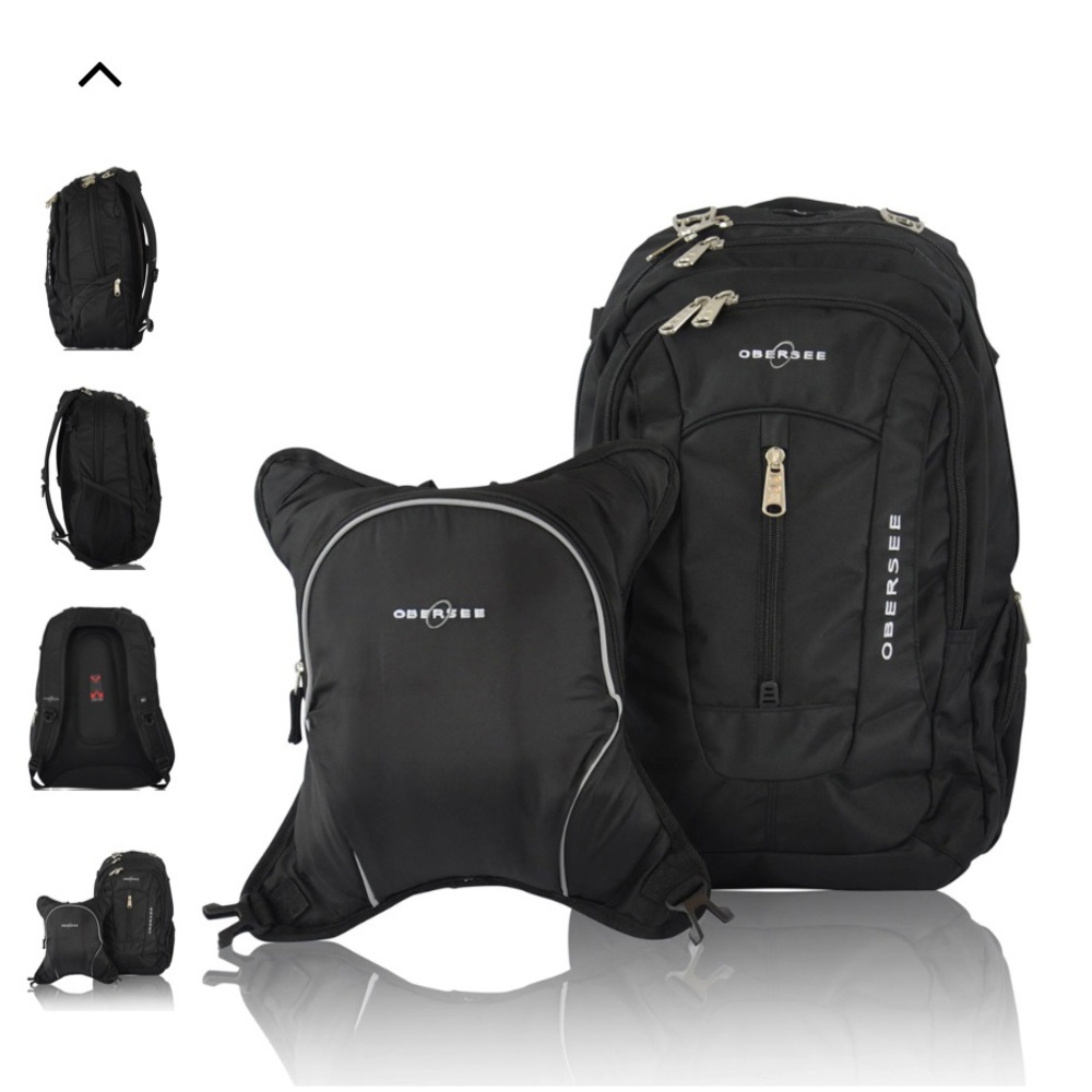 Obersee BERN Diaper Bag Backpack | Detachable Baby Bottle Cooler & Changing Pad